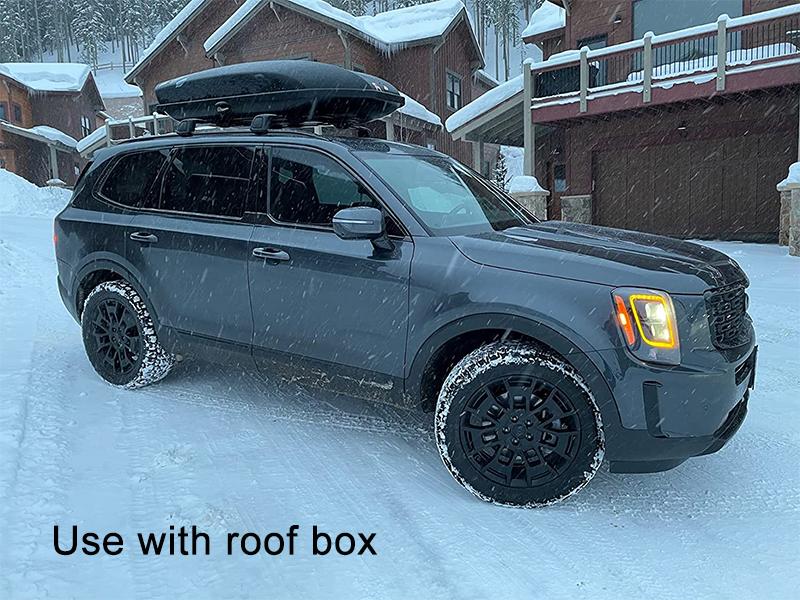 Saremas Black Aluminum Alloy Roof Rack Crossbar Cross Bar for Kia Telluride 2019 2020 2021 2022