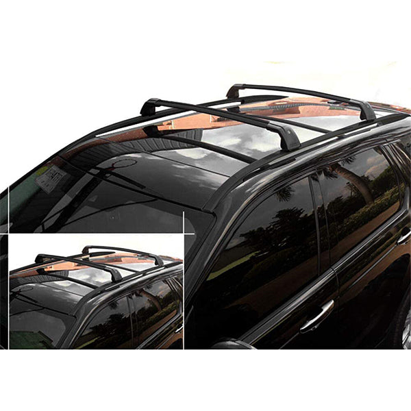 Saremas Black Car Luggage Roof Rails Fit for Land Rover Discovery Sport 2015-2022
