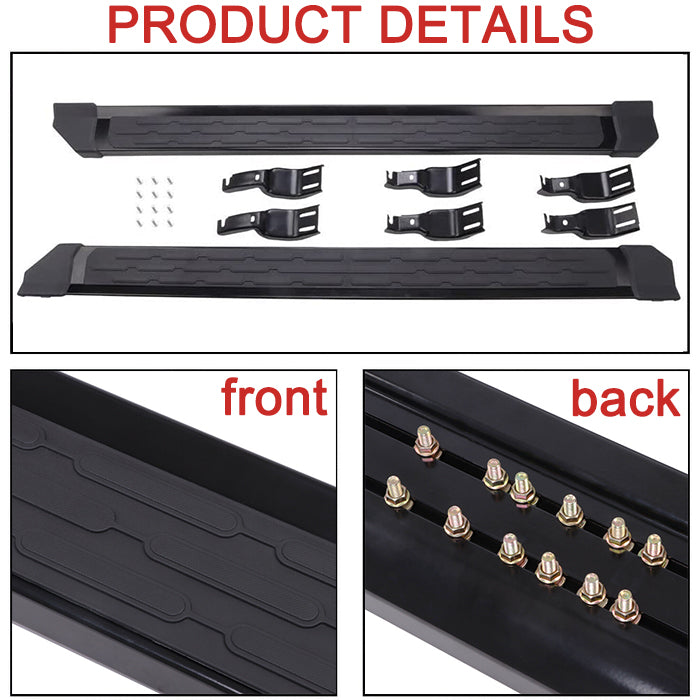 Saremas 2PCS Black Aluminum Side Steps Running Boards for Ford Bronco 4 Door 2021 2022
