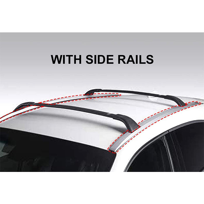 Saremas Black Aluminum Alloy Roof Rack Crossbar Cross Bar Fit for Toyota Venza Harrier XU80 XLE Limited 2021 2022