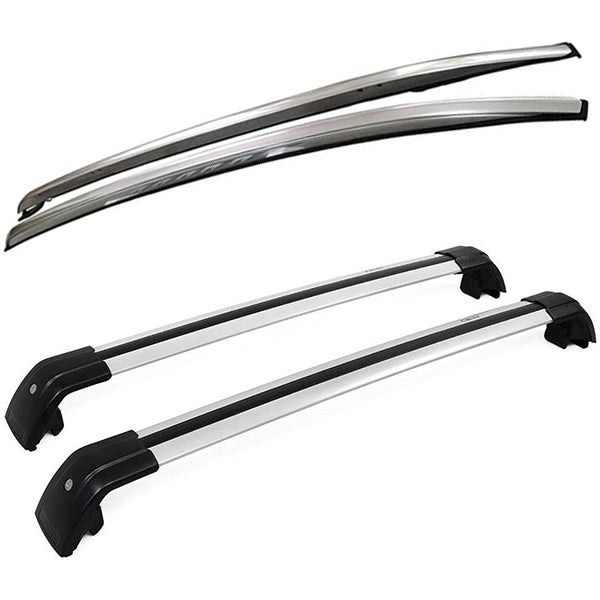Saremas Silver Car Luggage Side Rail Roof Rack Cross Bar Crossbar Fit for Mazda CX-30 2020 2021