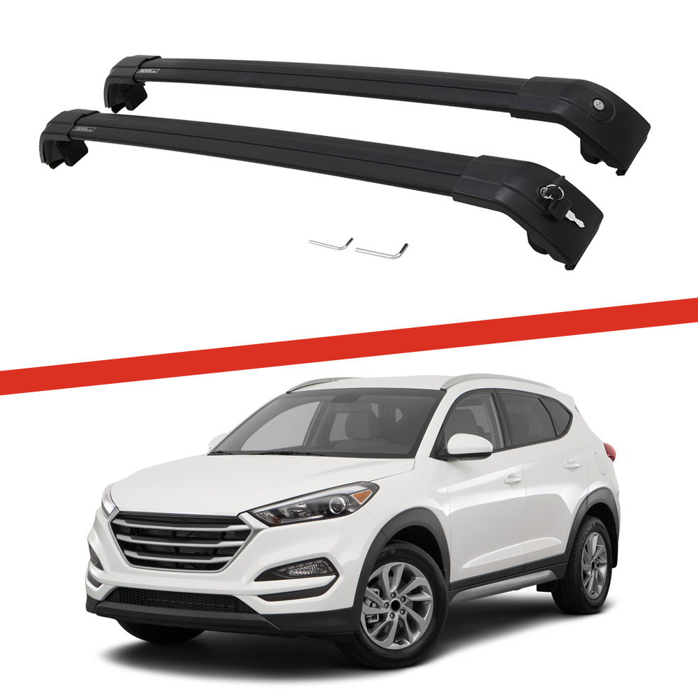 Saremas Adjustable Luggage Carrier Black Crossbars Cross Bars Roof Racks for Hyundai Tucson 2016-2020