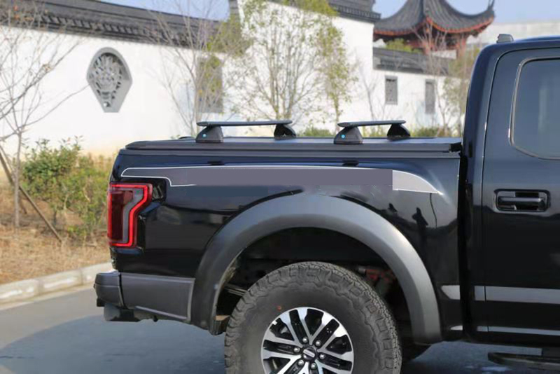 Saremas Universal Adjustable Aluminum Truck Bed Ladder Rack for Pickups with Slide Rail on Tonneau Cover