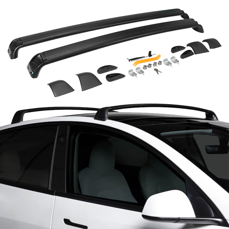 for Tesla Model Y Anti-theft Noiseless Aluminum Alloy Roof Rack Crossbar Cross Bar