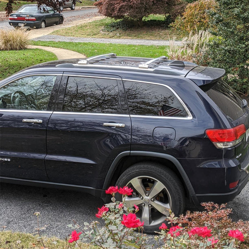 Saremas Stainless Steel Roof Rack Crossbar Cross Bar for Jeep Cherokee 2011-2021