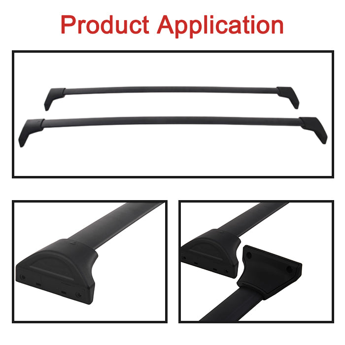 Cross Bar Fit for Honda Pilot 2016-2023 Black Aluminum Alloy Roof Rack Crossbar