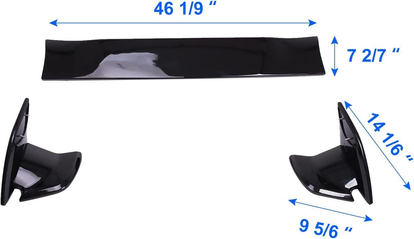 Rear Trunk Spoiler Wing ABS Painted Gloss Black Compatible with 2006-2011 Honda Civic 4 Door Sedan