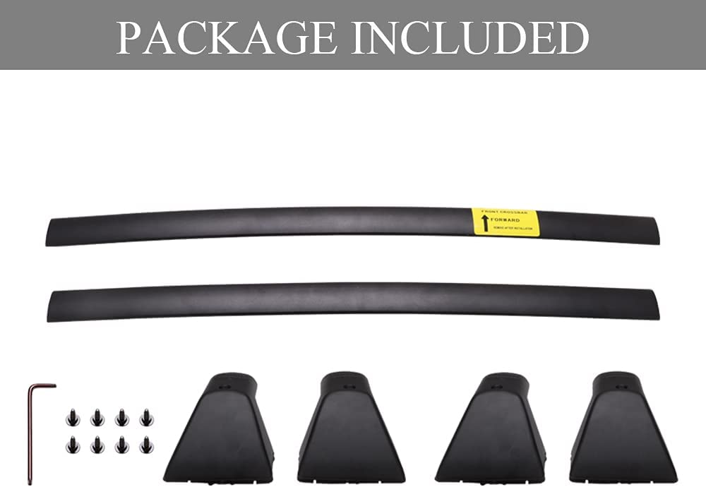 Saremas Black Aluminum Alloy Roof Rack Crossbar Cross Bar for Ford Bronco Sport 2021 2022 BASE, 2021 2022 BIG BEND, 2021 OUTER BANKS (ON-ROAD)