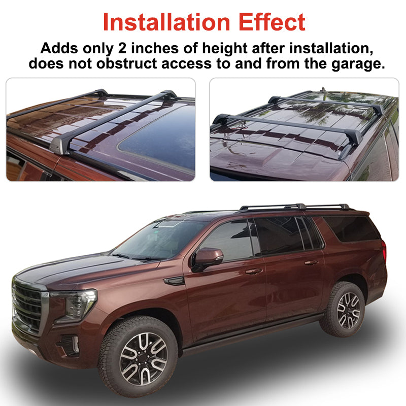 Fit for 2021 2022 Chevrolet Tahoe Chevy Suburban, GMC Yukon XL, Cadillac Escalade ESV Roof Rack Crossbar Cross Bar Anti-theft with Lock