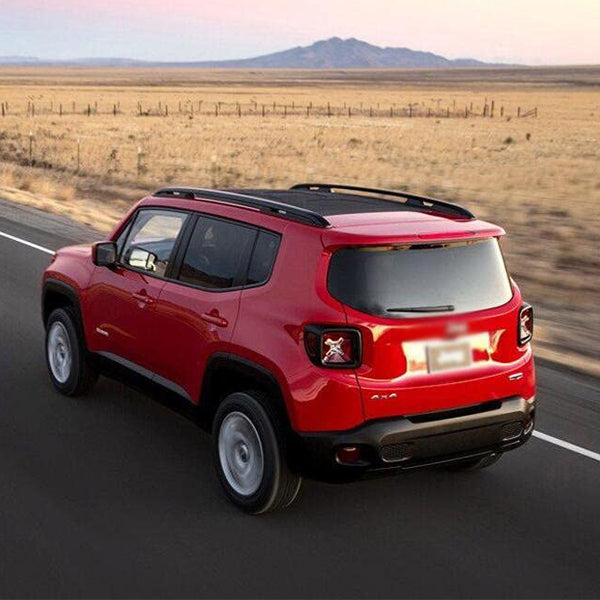 Saremas Black Car Luggage Roof Rails Fit for Jeep Renegade 2015-2022