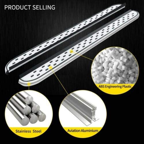 Saremas SUV Black Running Boards Side Steps Nerf Bars for Jeep Grand Cherokee 2011-2021