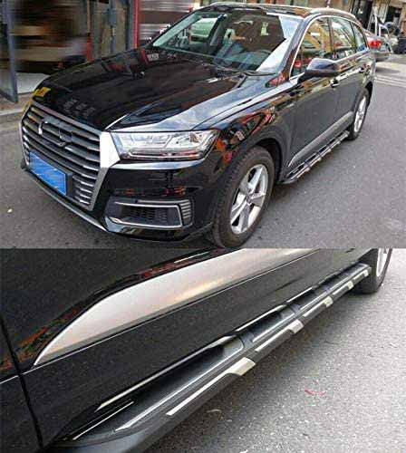 Saremas SUV Black Running Boards Side Steps Nerf Bars for Audi Q7 2016-2021