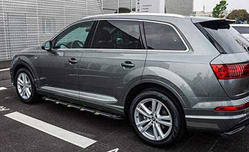 Saremas SUV Black Running Boards Side Steps Nerf Bars for Audi Q7 2016-2021