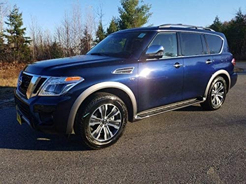 Saremas Auto Black Running Boards Side Steps Nerf Bars for Nissan Armada Y62 2017-2022