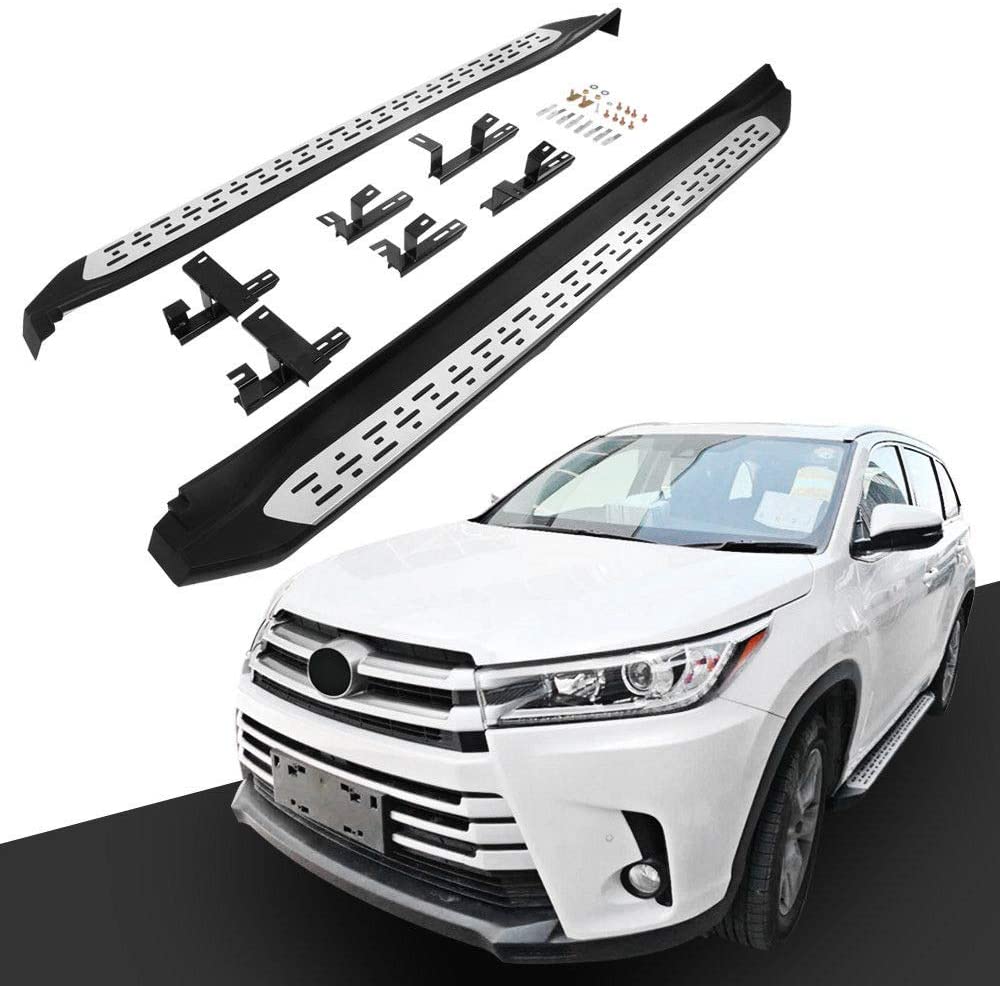 Saremas Durable Running Boards Side Steps Nerf Bars for Toyota Highlander 2014-2019