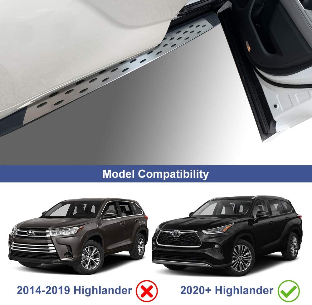 Saremas Stainless Steel SUV Running Boards Side Steps Nerf Bars for Toyota Highlander XU70 XLE XSE Limited L LE Hybrid SE 2020 2021 2022