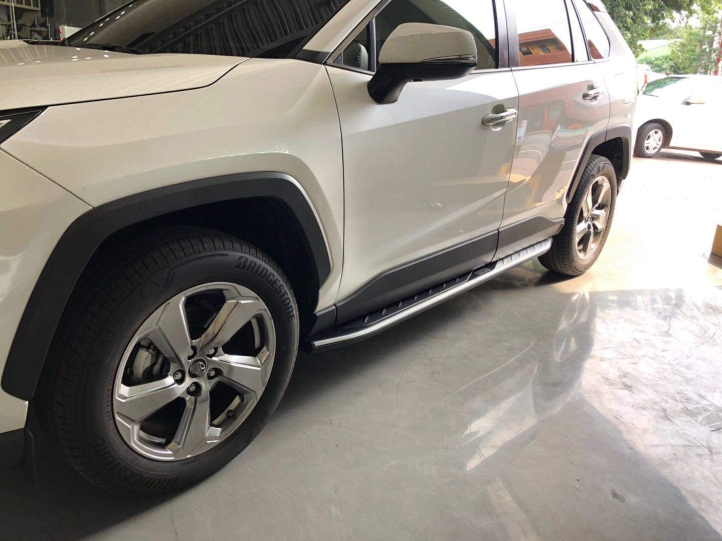 Saremas Black Aluminum Alloy Running Boards Side Steps Nerf Bars for Toyota RAV4 2019 2020 2021