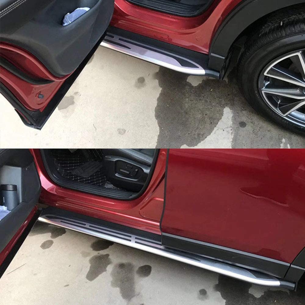 Saremas Car Exterior Accessories Black Aluminum Alloy Running Boards Side Steps Nerf Bars for Mazda CX5 CX-5 2017-2021