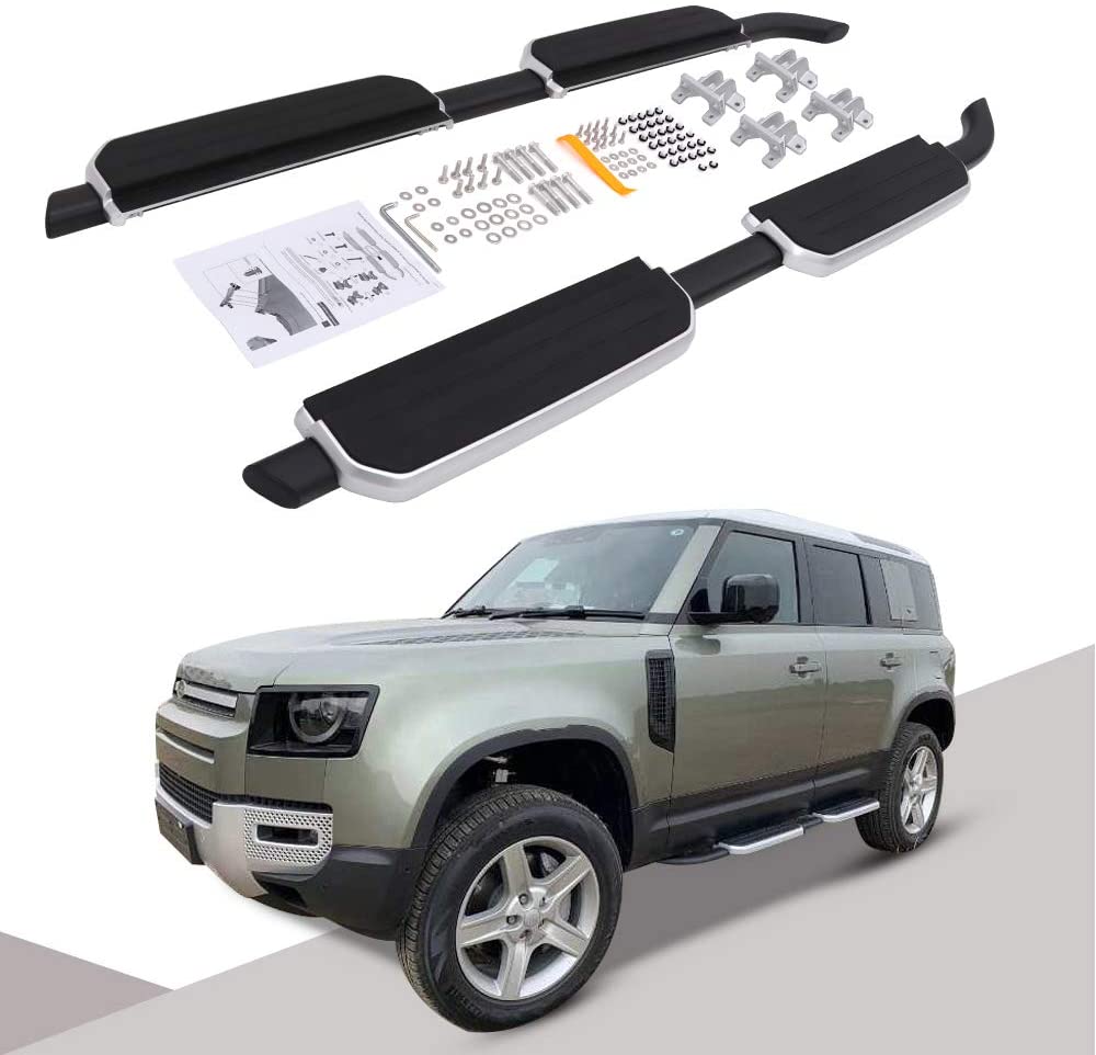 Saremas Auto Running Boards Side Steps Nerf Bars for Land Rover Defender 110 L663 4DOOR 2020 2021 2022