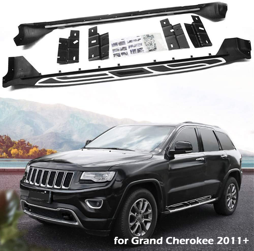Saremas Auto Black Running Boards Side Steps Nerf Bars for Jeep Grand Cherokee 2011-2021