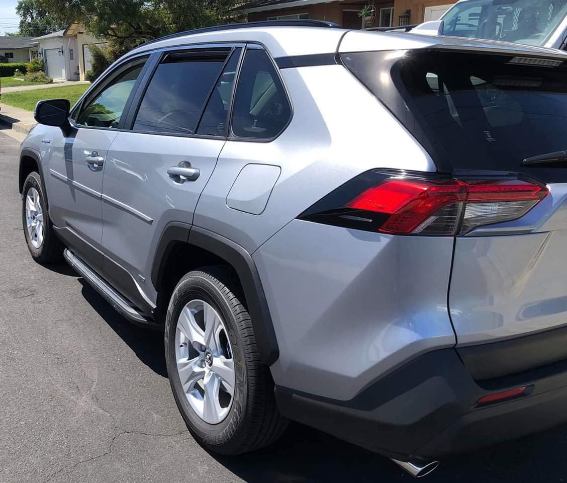 Saremas Vehicle Black Running Boards Side Steps Nerf Bars for Toyota RAV4 RAV-4 2019 2020 2021