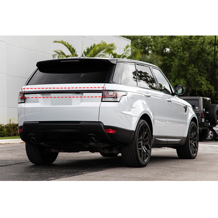 Saremas Black Rear Door Tailgate Trunk Lid Trim Cover fit for Land Rover Range Rover Sport 2014-2022
