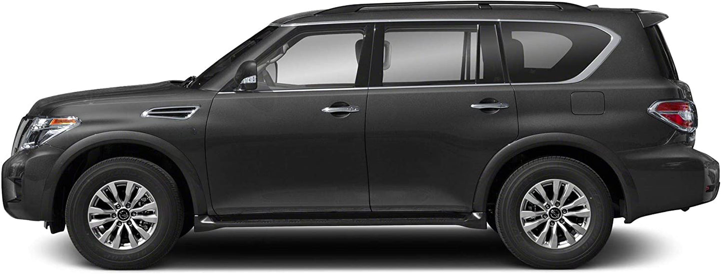 Saremas Auto Black Running Boards Side Steps Nerf Bars for Nissan Armada Y62 2017-2022