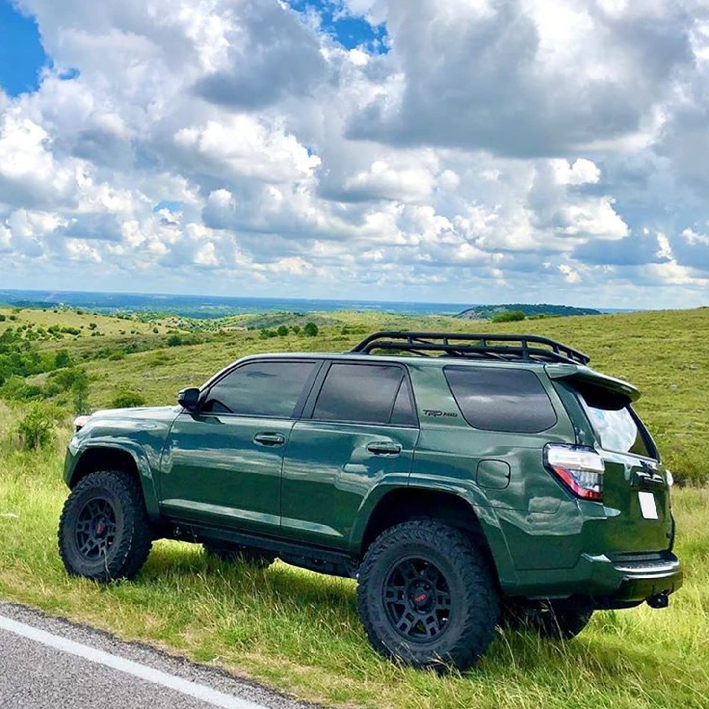 Saremas Roof Rack Basket Fit for 2010-2022 Toyota 4Runner Rooftop Luggage Cargo Carrier Extra Bar OE Style