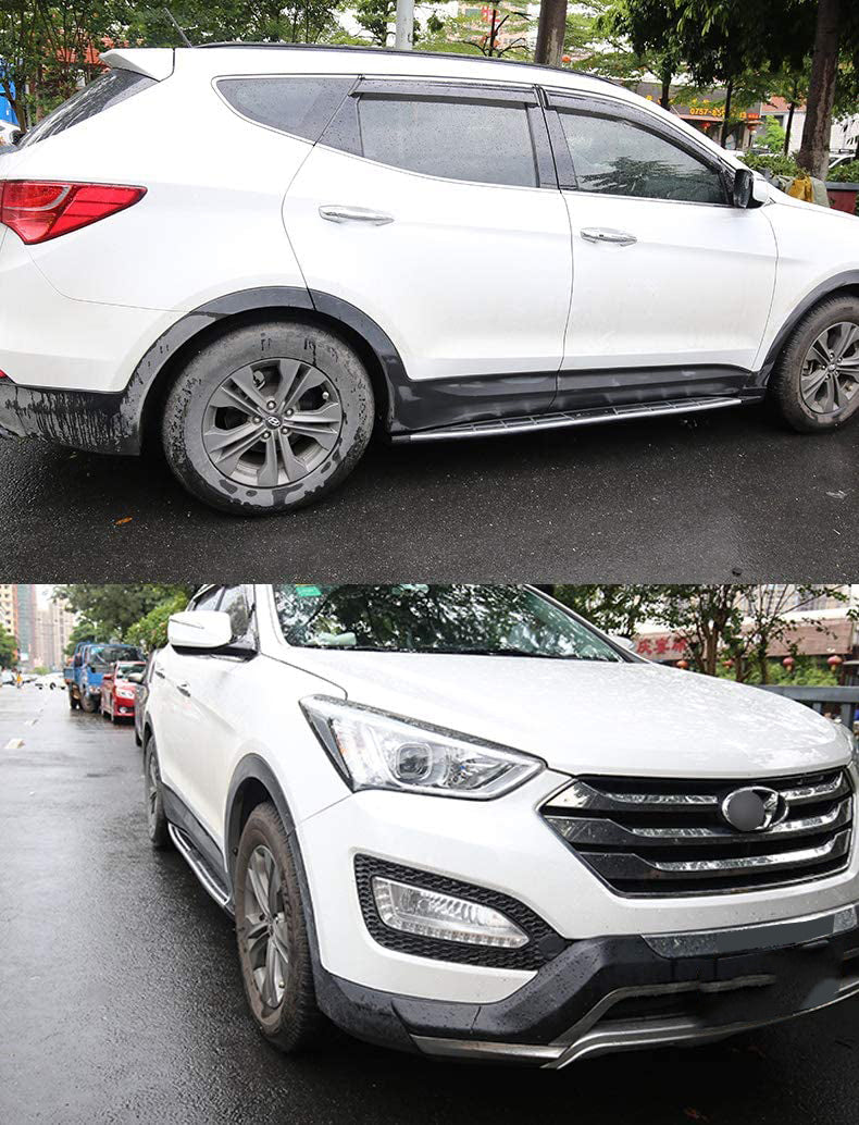 Saremas Vehicle Running Boards Side Steps Nerf Bars for Hyundai Santa Fe Sport 2013-2018