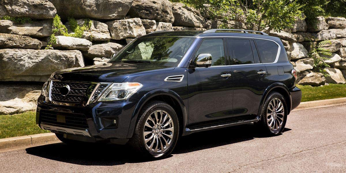 Saremas Auto Black Running Boards Side Steps Nerf Bars for Nissan Armada Y62 2017-2022