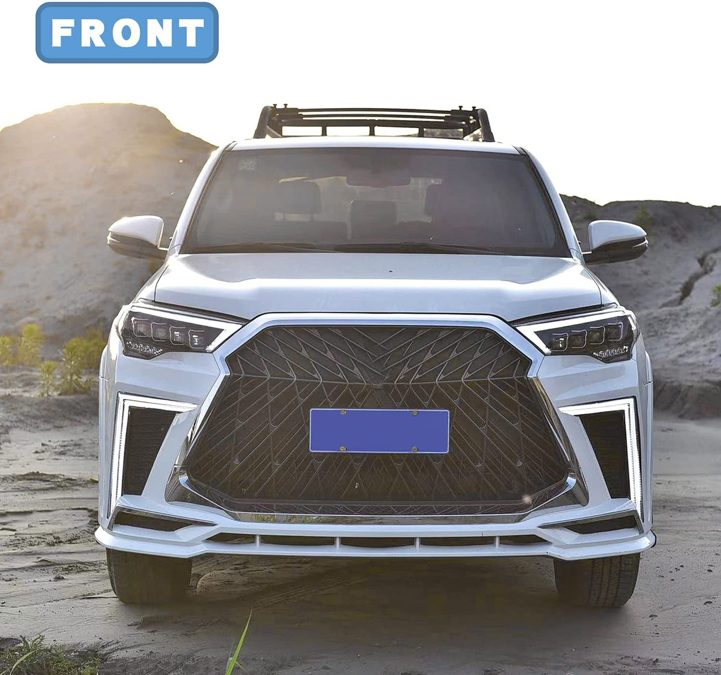 Saremas Roof Rack Basket Fit for 2010-2022 Toyota 4Runner Rooftop Luggage Cargo Carrier Extra Bar OE Style