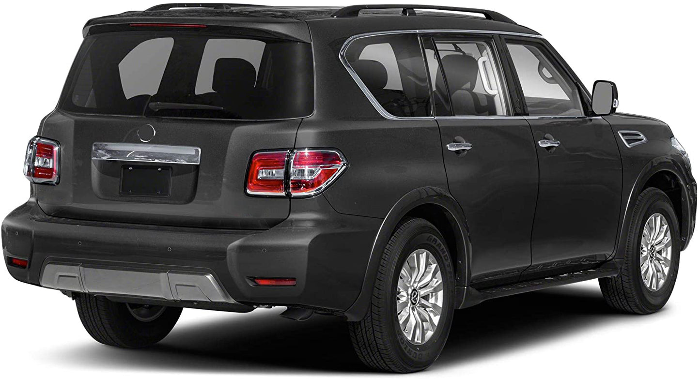 Saremas Auto Black Running Boards Side Steps Nerf Bars for Nissan Armada Y62 2017-2022