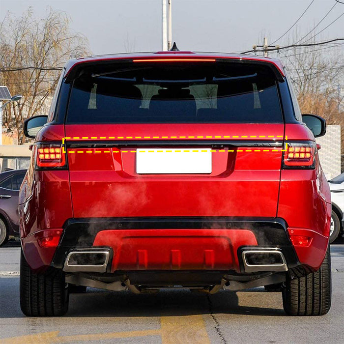 Saremas Black Rear Door Tailgate Trunk Lid Trim Cover fit for Land Rover Range Rover Sport 2014-2022