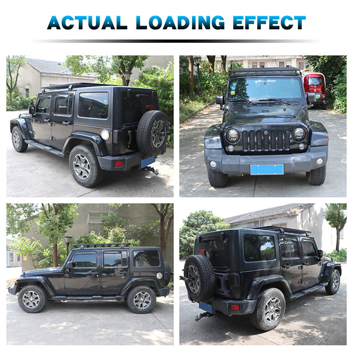 Saremas Heavy Duty Luggage Cargo Carrier Roof Basket Platform for Jeep Wrangler JK JL 4door 2door 2007-2022