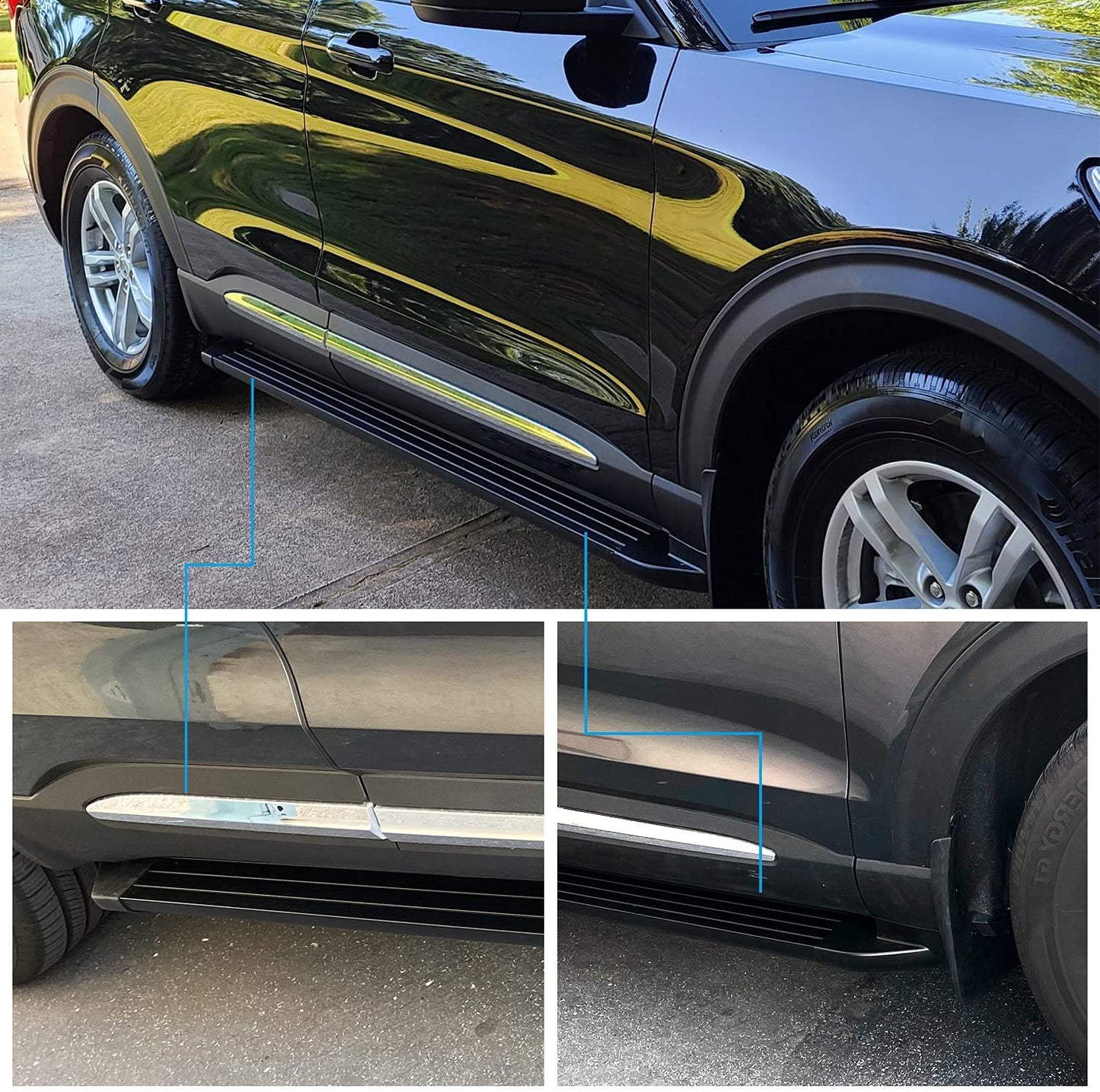 Saremas Vehicle Black Running Boards Side Steps Nerf Bars for Ford Explorer 2020 2021 XLT ST Limited