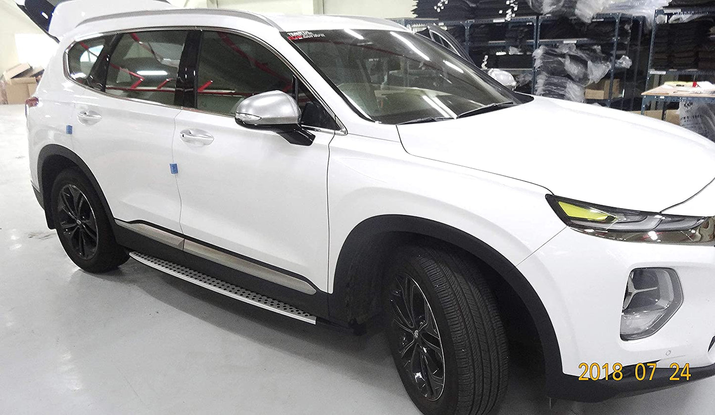 Saremas Car Exterior Accessories Aluminum Alloy Running Boards Side Steps Nerf Bars for Hyundai Santa Fe 2019-2022