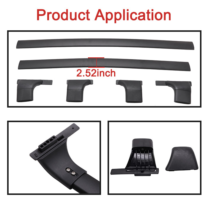Saremas Black Aluminum Alloy Roof Rack Crossbar Cross Bar Fit for Toyota Venza Harrier XU80 XLE Limited 2021 2022