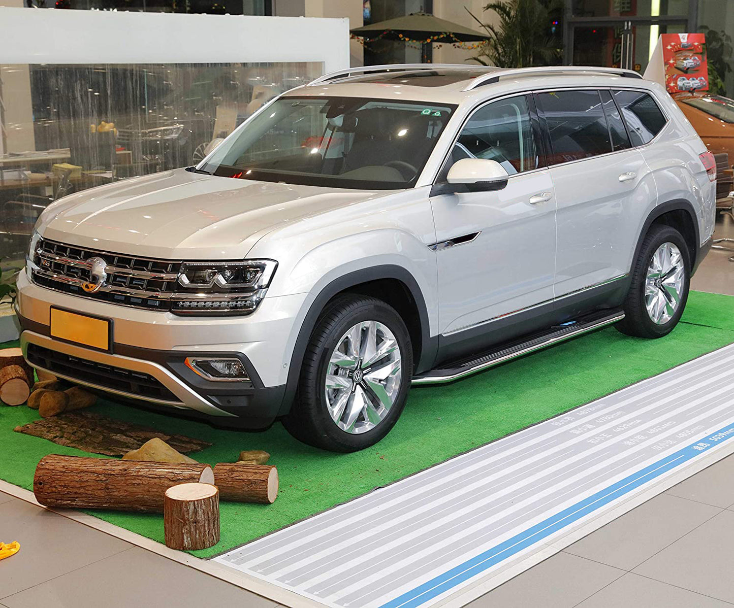 Saremas Durable Running Boards Side Steps Nerf Bars for Volkswagen VW Atlas 2018 2019 2020 2021 2022