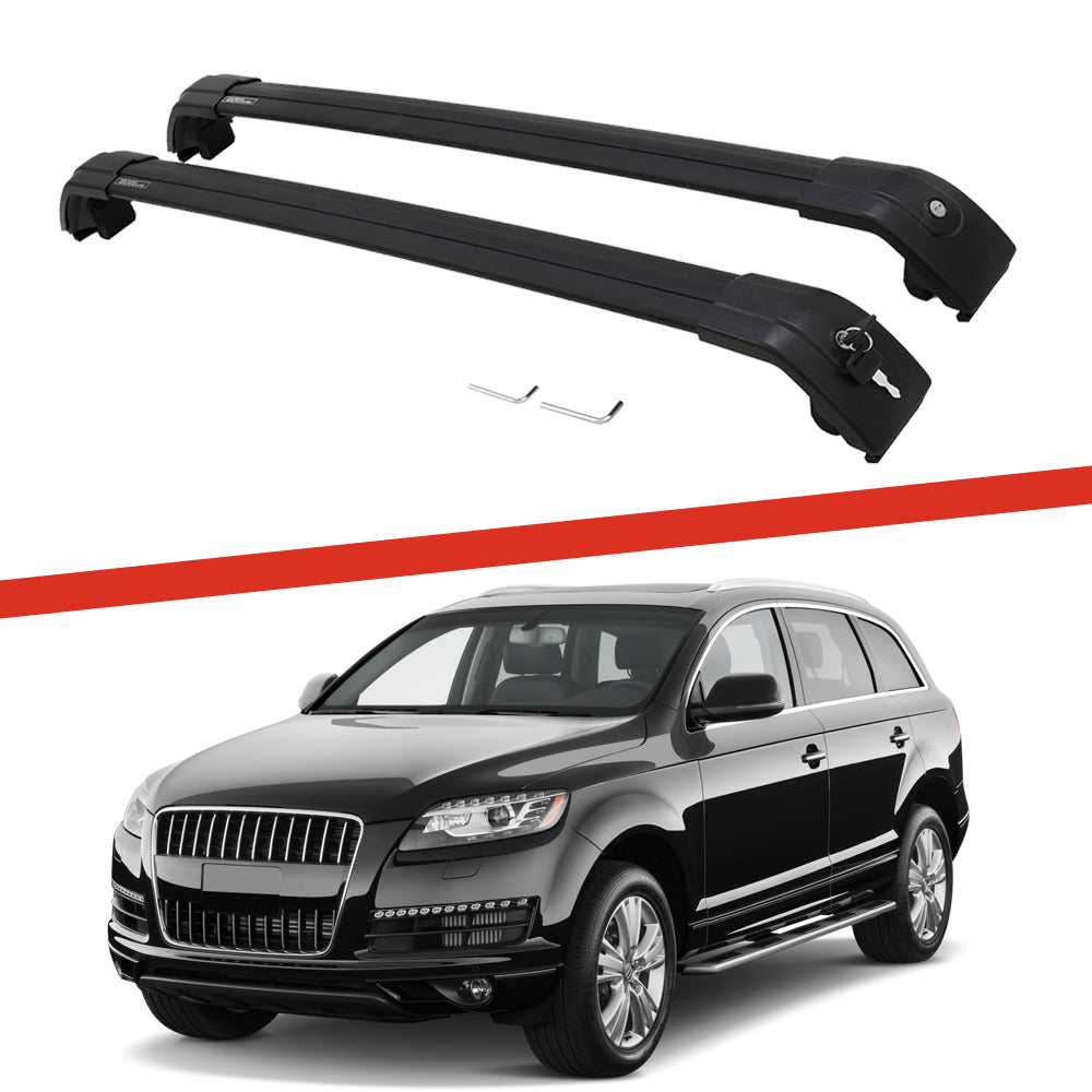 Saremas Off-road Cargo Carrier Black Crossbars Cross Bars Roof Racks for Audi Q7 2006-2015
