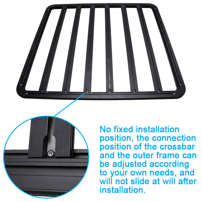 Saremas Heavy Duty Luggage Cargo Carrier Roof Basket Platform for Jeep Wrangler JK JL 4door 2door 2007-2022