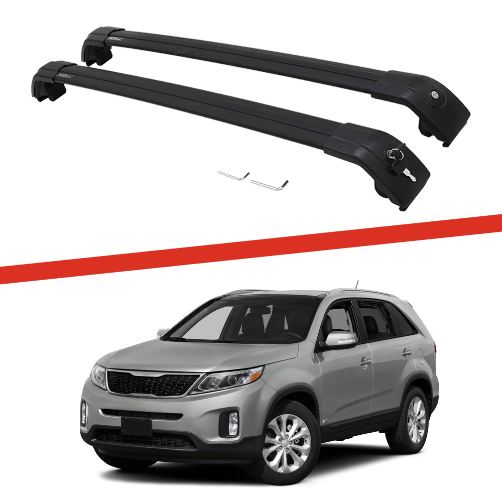 Saremas Off-road Luggage Carrier Lockable Black Crossbar Cross Bar Roof Rack for Kia Sorento 2015-2020