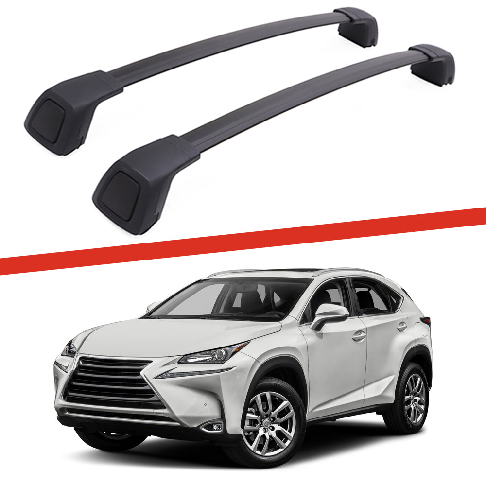 Saremas Black Aluminum Alloy Roof Rack Crossbar Cross Bar for Lexus NX NX200 NX200t NX300 NX300h 2015-2021