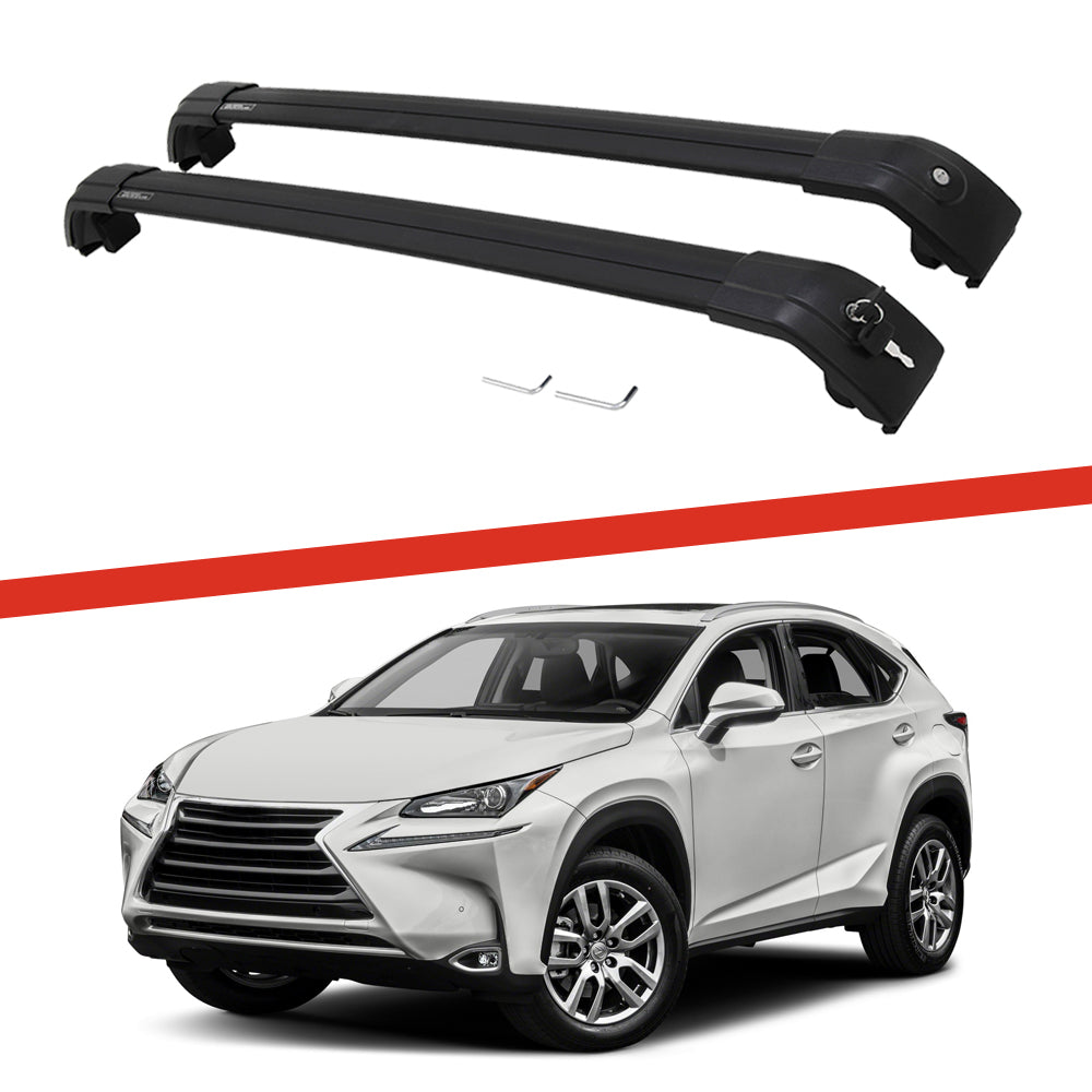 Saremas Car Top Luggage Holder Carrier Black Crossbar Cross Bar Roof Rack for Lexus NX NX200 NX200t NX300H NX300 2015-2021