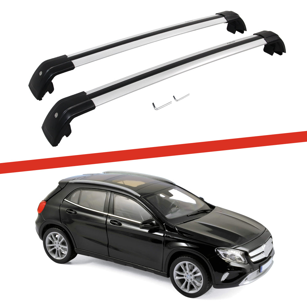 Saremas Off-road Luggage Carrier Silver Crossbar Cross Bar Roof Rack for Mercedes-Benz GLA 2014-2019
