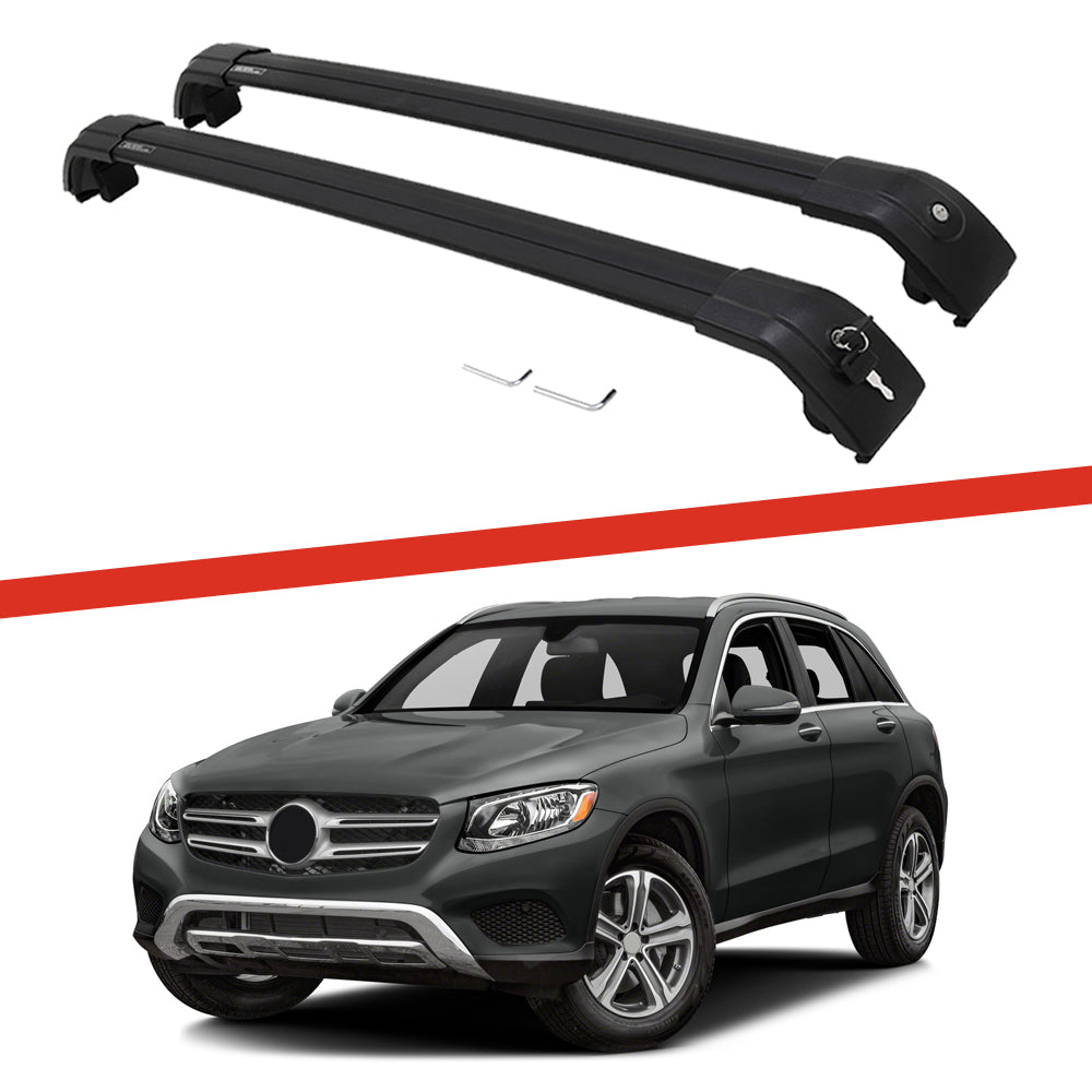 Saremas Off-road Cargo Carrier Black Crossbars Cross Bars Roof Racks for Mercedes-Benz GLC 2016-2021