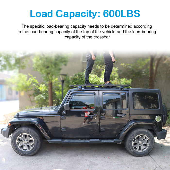 Saremas Heavy Duty Luggage Cargo Carrier Roof Basket Platform for Jeep Wrangler JK JL 4door 2door 2007-2022