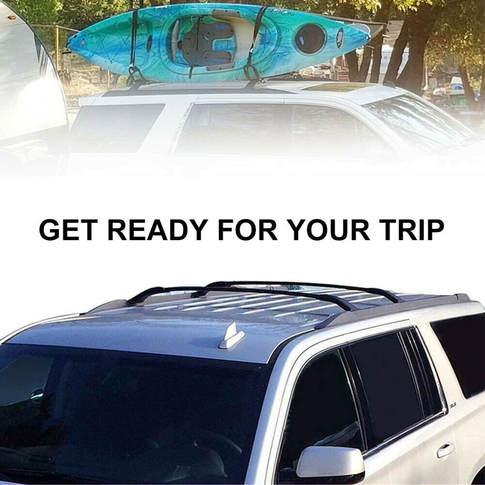 Saremas Black Crossbars Cross Bars Roof Racks for Chevrolet Tahoe & Suburban, GMC Yukon & Yukon XL, Cadillac Escalade & Escalade ESV 2015-2020