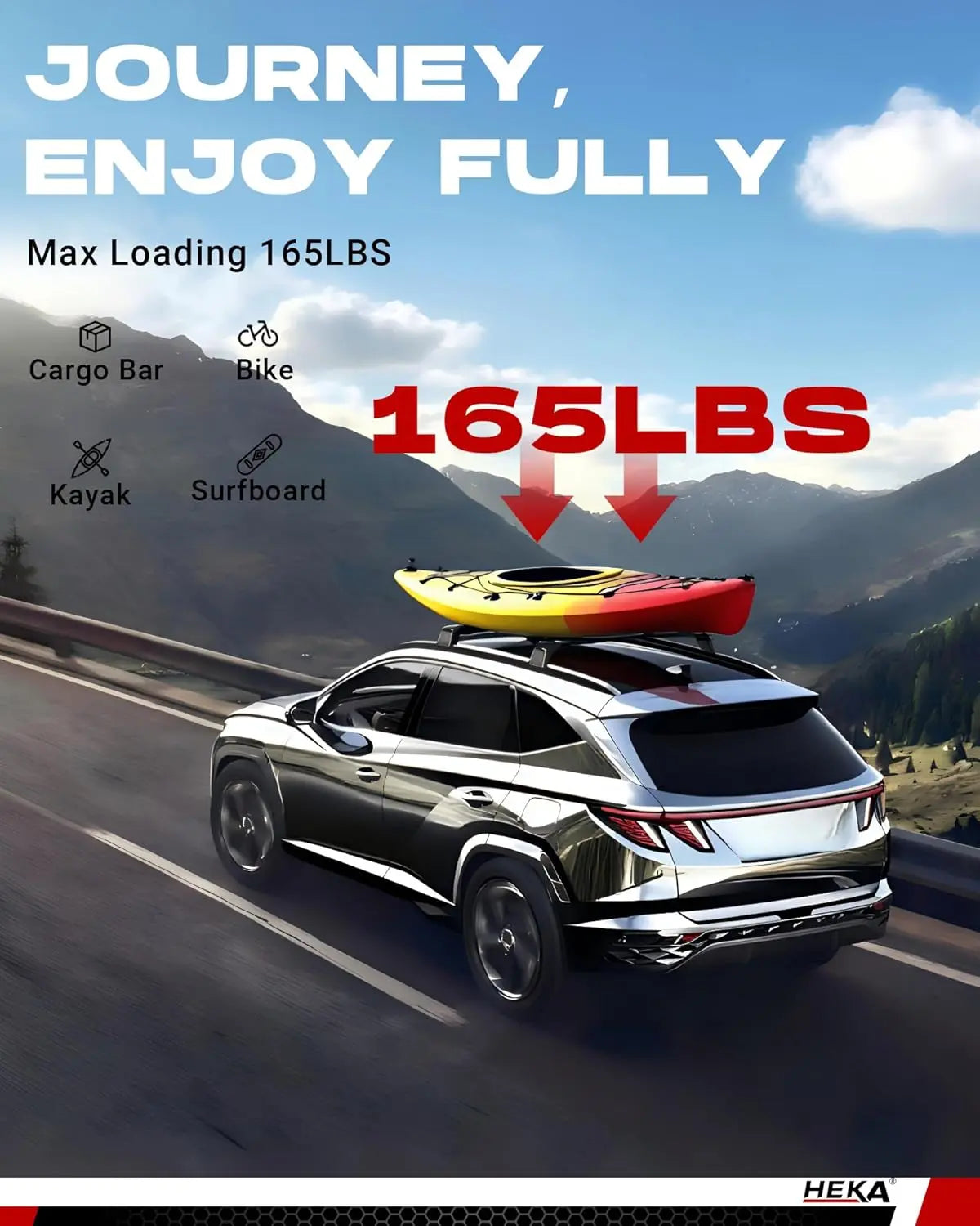 Roof Rack Cross Bars for Hyundai Tucson-8