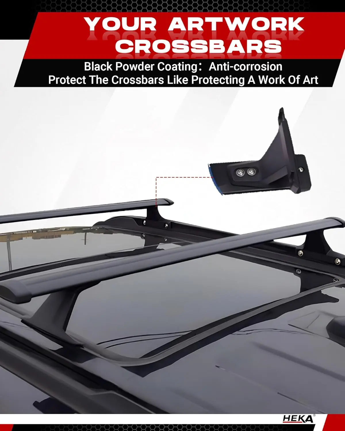  260lb Roof Rack Cross Bars Fit for Chevy Trailblazer 2021—2025 L LT ACTIV RS with Side Rails Heavy Duty Aluminum Cargo Carriers Bikes Surfboards Kayaks-9
