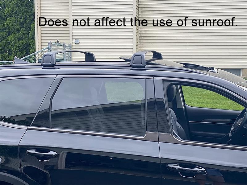 Saremas Black Aluminum Alloy Roof Rack Crossbar Cross Bar for Chevrolet Chevy Tahoe 2021 2022